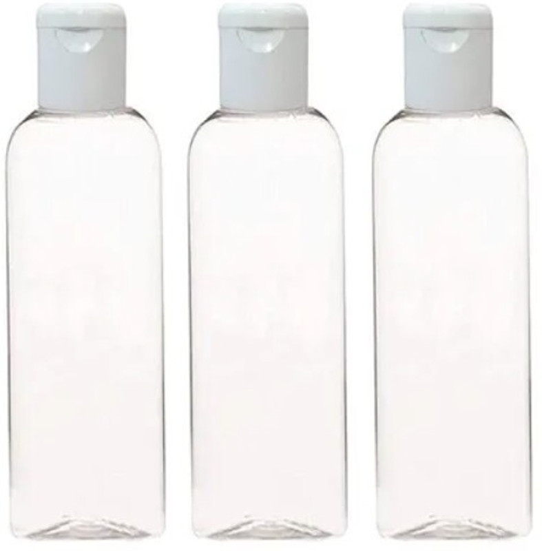 EverGlam Spray Bottles Empty Flip Top Mist Plastic Mini Travel Bottle Set 100ml Each 300 ml Plastic Spray Bottle(Pack of 3, Clear)