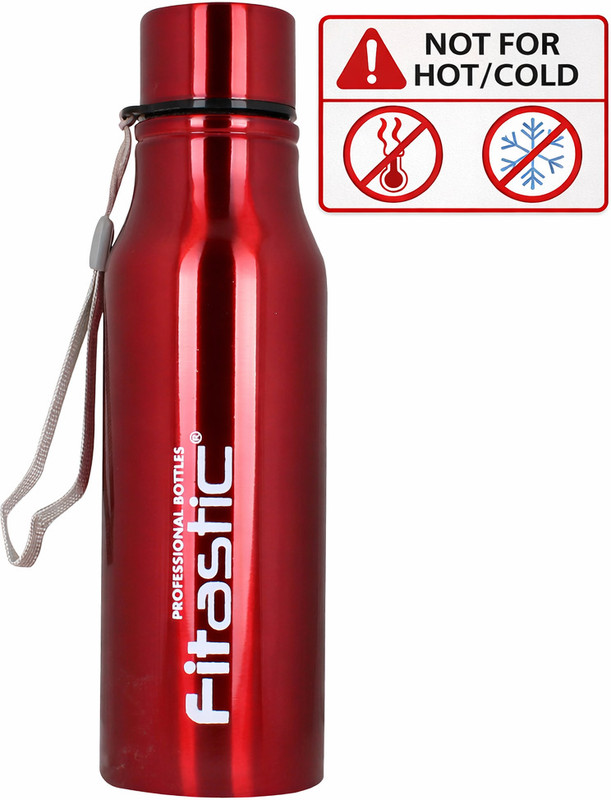 Fitastic Stainless Steel Sipper bottle with carrying Loop 750 ml Steel Bottle(Pack of 1, Red)