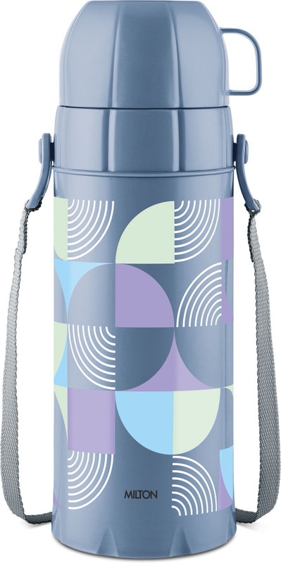 MILTON Eiffel 1000 Vacuum Insulated Thermos Flask, 910 Ml, 24 Hours Hot & Cold Grey 910 ml Plastic Flask(Pack of 1, Grey)