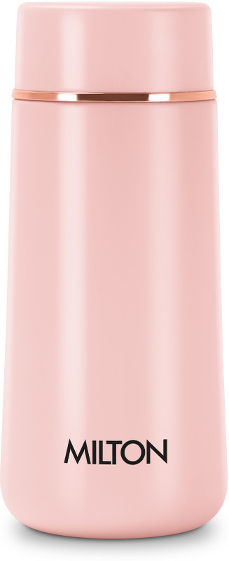 MILTON Starlit 270 210 ml Stainless Steel Flask(Pack of 1, Pink)