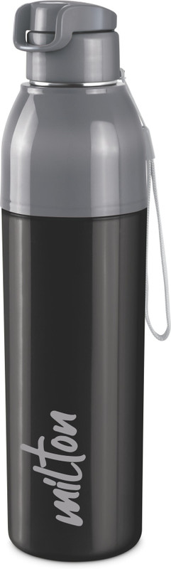 MILTON Steel Convey 900 Insulated Inner Water 600 ml Plastic Bottle(Pack of 1, Black)