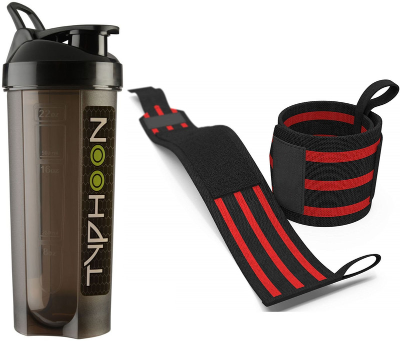 Pheonix Typhoon Gym Shaker Bottle with Wrist Band (Pack of 2) 700 ml Plastic Shaker(Pack of 2, Multicolor)