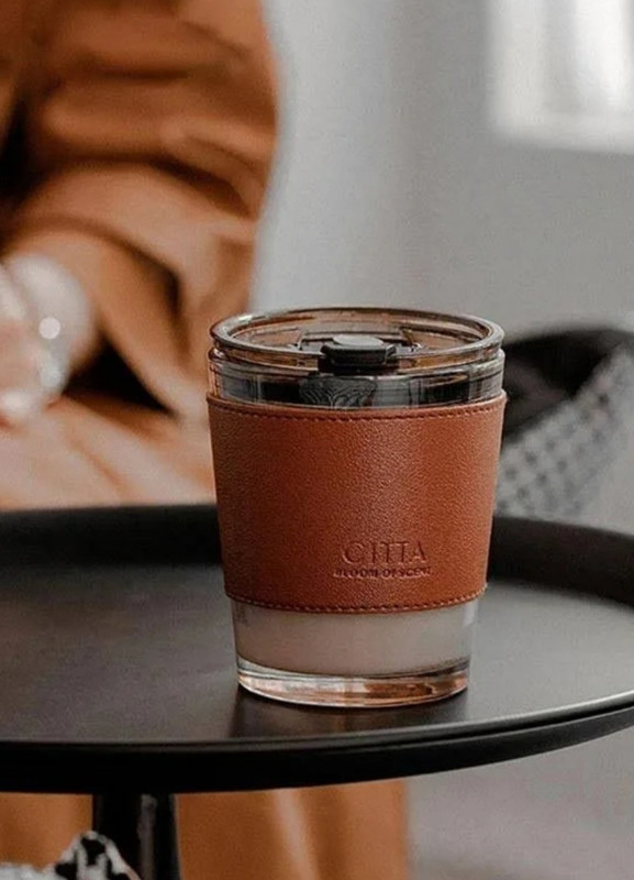 SM Enterprise Leather Grip Coffee Cup Sipper Glass with Straw,Glass Bottle for Adults 250 ml Glass Shaker(Pack of 1, Multicolor)