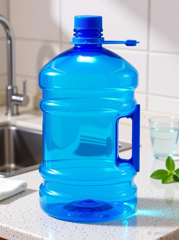 PLAMO 10 LTR UNIQUE WATER BOTTLE WITH SIDE HANDLE BLUE 10000 ml Plastic Bottle(Pack of 1, Blue)
