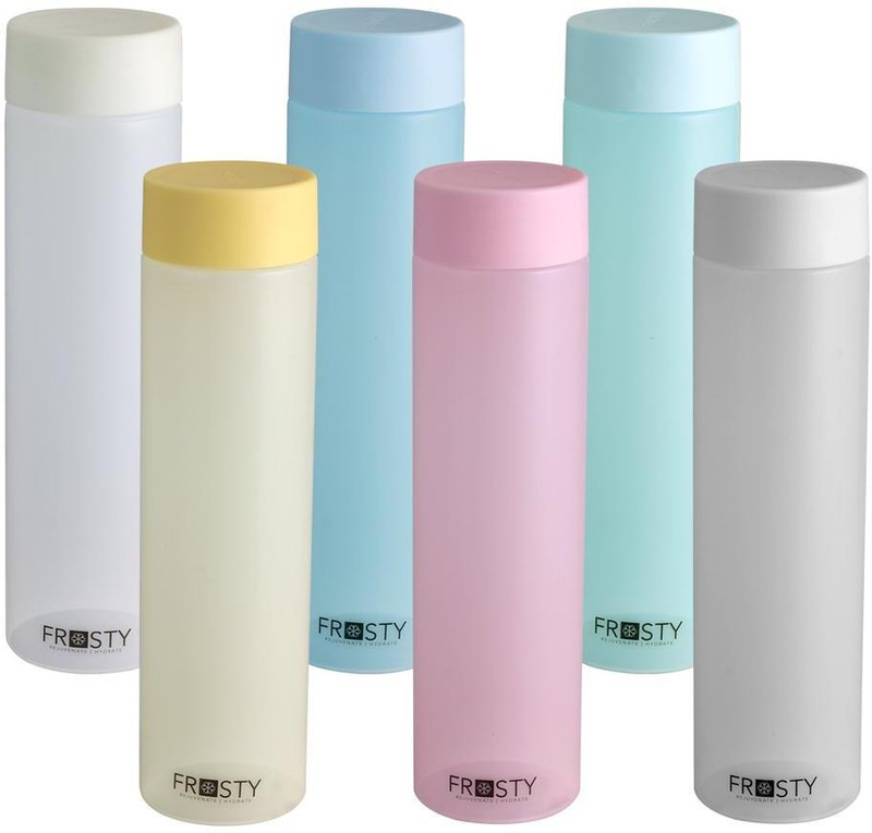 ZROY ENTERPRISE Unbreakable Water bottle - 950ml Plastic Food Grade Fridge Round Bottle Set 950 ml Glass Bottle(Pack of 6, Multicolor)
