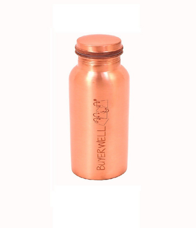 Buyerwell SEAMLESS MATT FINISH COPPER BOTTLE 500 ml Copper Bottle(Pack of 1, Copper)