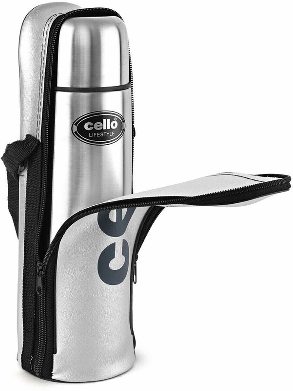 cello Lifestyle Stainless Steel Insulated 500 ml Steel Flask(Pack of 1, Silver)
