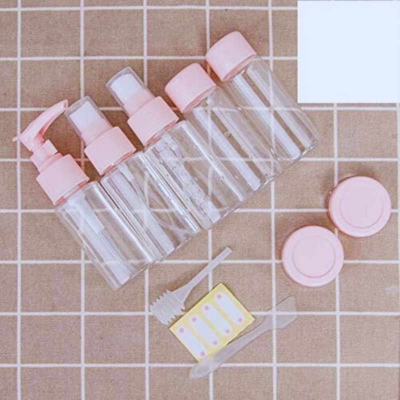 AnjaniputrA Travel Kit with 3 Container 100 ml Plastic Spray Bottle(Pack of 7, Multicolor)