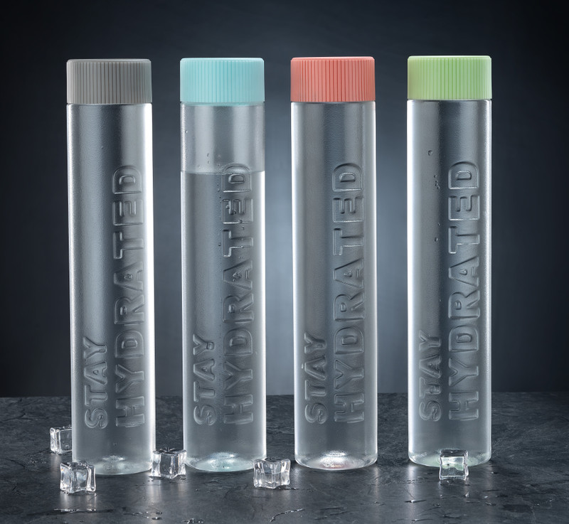 2Mech Stay Hydrated long round water bottle set fridge bottle 800 ml Plastic Bottle(Pack of 4, Multicolor)