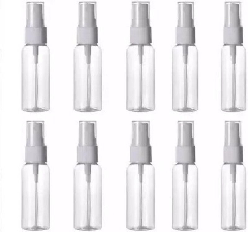 EverGlam Refillable Mist Spray Bottle for hand sanitizer-30ml Each(Pack of 3) 90 ml PET Spray Bottle(Pack of 3, White, Clear)