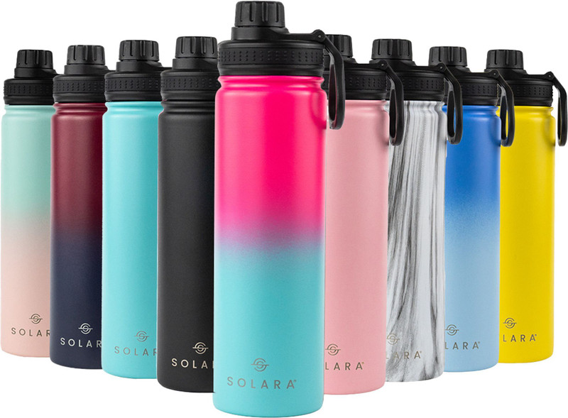 Solara Vacuum Insulated for Hot and Cold, Office, Gym, Travel, Sports, 650 ml Steel Flask(Pack of 1, Multicolor)