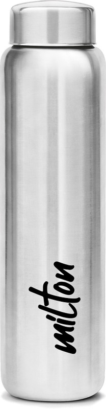 MILTON Aqua 1000 ml Set of 4,Silver 1000 ml Steel Bottle(Pack of 4, Silver)