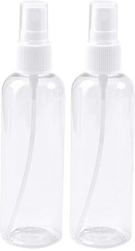 EverGlam 2 Pieces 100ml Refillable Spray Bottle, Transparent 200 ml PET Spray Bottle(Pack of 2, Clear)