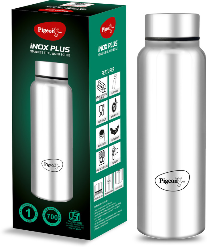 Pigeon Inox Plus 700 ml Steel Bottle(Pack of 1, Silver)