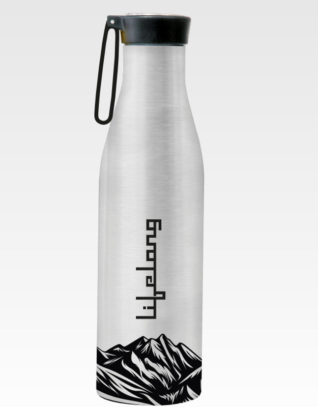 Lifelong Double Wall Vacuum Insulated 24 Hours Hot and Cold Water Bottle 900 ml Steel Flask(Pack of 1, Silver)