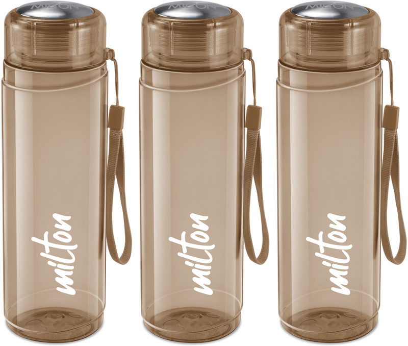 MILTON 1000 Pet Water Bottle, Set of 3, 1 Litre Each, Purple 1000 ml Plastic Bottle(Pack of 3, Purple)