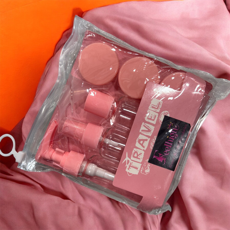 feelhigh Travel Bottles for Toiletries 6pcs Travelling Accessories and Essentials Kit 80 ml Plastic Spray Bottle(Pack of 6, Pink)