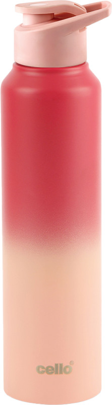 cello Crysta Pro 1000 Stainless Steel Leakproof Water Bottle 1000ml Blue & Pink 1000 ml Stainless Steel Bottle(Pack of 1, Blue, Pink)