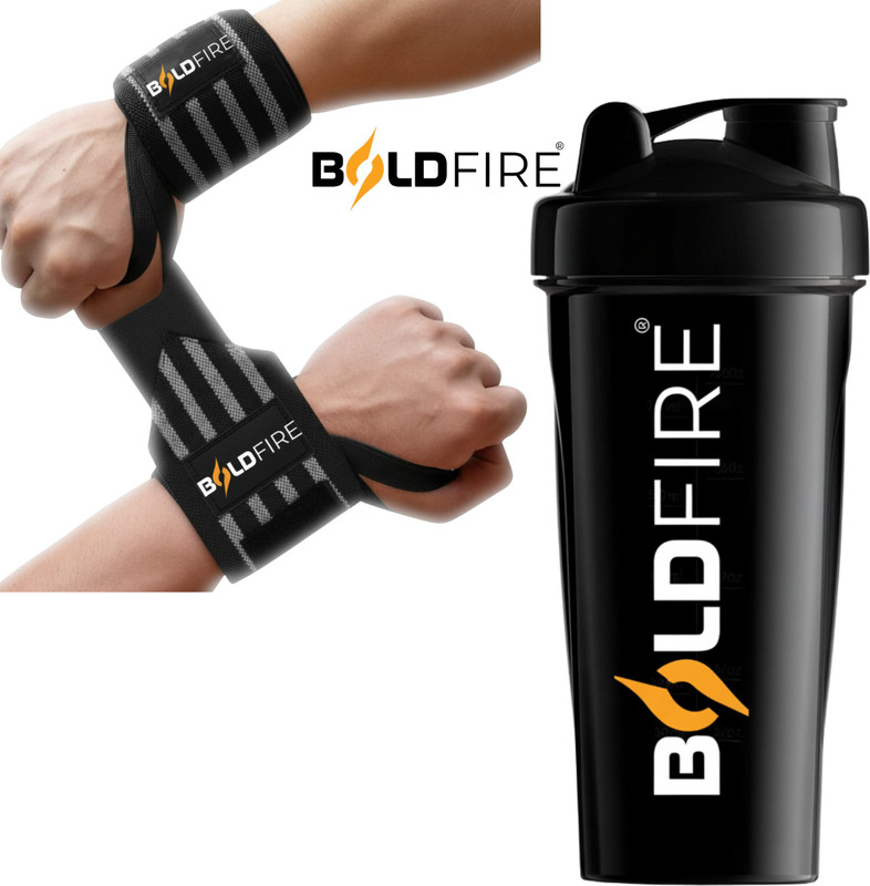 BoldFire 700 ml Gym Shaker Bottle for Protein Shake | Leak Proof, BPA Free, Mixer Bottle 700 ml Plastic Shaker(Pack of 2, Black)