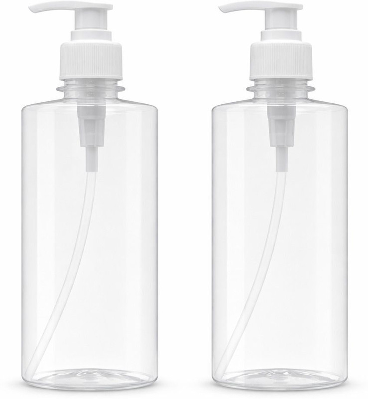 FUTURA MARKET Empty Plastic handwash/Sanitizer/Lotion/Shampoo/Liquid Dispenser Pump Bottle 500 ml PET Spray Bottle(Pack of 2, White)