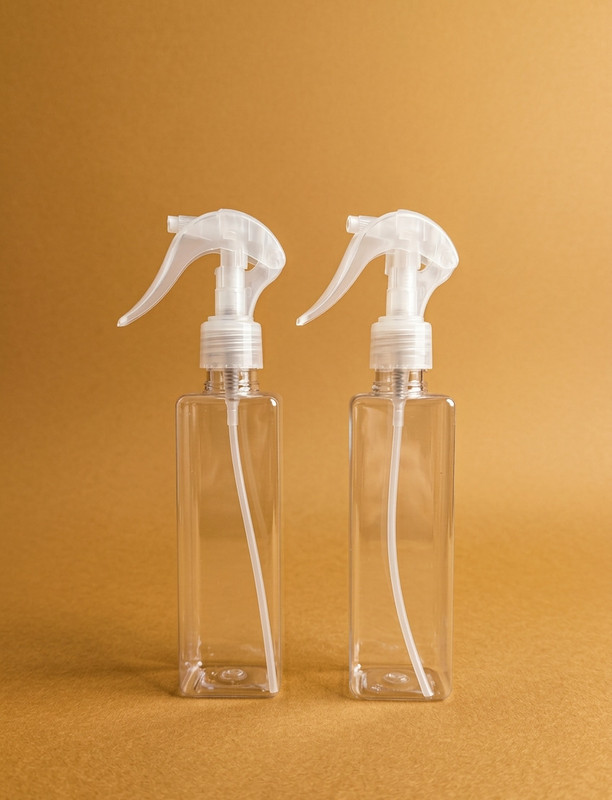 SUNIRAH Transparent Spray With Gun mist 200 ml Plastic Spray Bottle(Pack of 2, Clear)