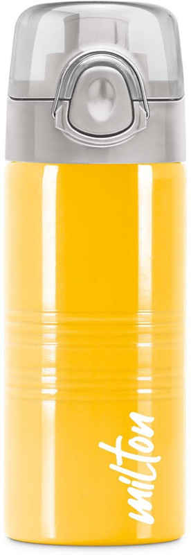 MILTON 500 Stainless Steel Water Bottle, Yellow 490 ml Steel Bottle(Pack of 1, Yellow)
