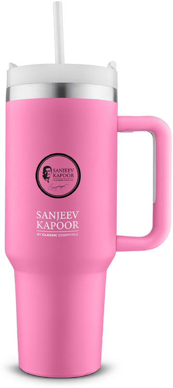 Sanjeev Kapoor By Classic Essentials Stainless Steel Vacuum Insulated Tumbler with Lid 1200 ml Steel Sipper(Pack of 1, Pink)