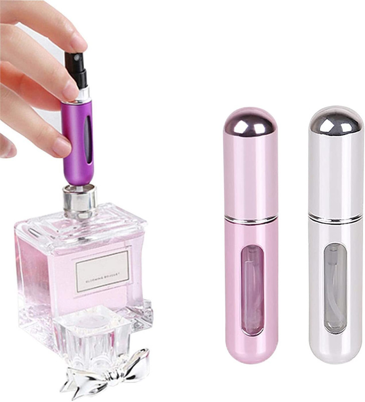Wishbone PERFUME SPRAY BOTTLE 5 ml Aluminium Spray Bottle(Pack of 2, Multicolor)
