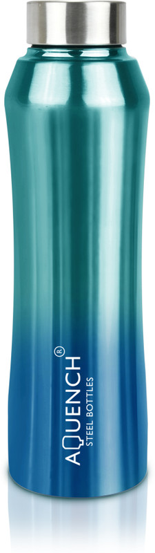 AQUENCH Rush 1L Stainless Steel Metallic Turquoise Coloured Water Bottles 1000 ml Steel Bottle(Pack of 1, Multicolor)