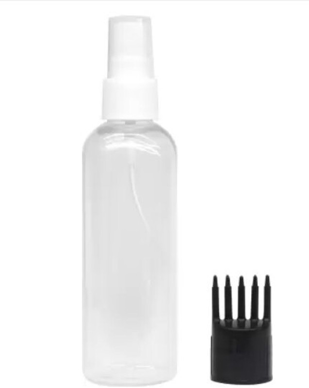 EverGlam Pump Bottle Spray Dispenser, With Root Comb Applicator 100 100 ml Plastic Spray Bottle(Pack of 1, Clear)