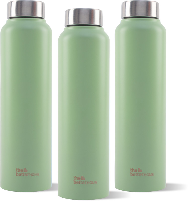 The Better Home Stainless Steel Water Bottle 1000 ml Steel Bottle(Pack of 3, Green)
