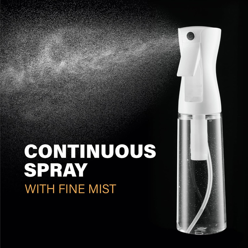 TRENJASU Continous Spraying Bottle| Refillable Empty Mist Water Spray Bottle 300 ml Plastic Spray Bottle(Pack of 1, Multicolor)