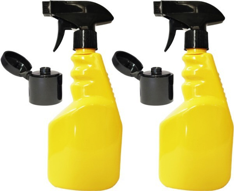 Premium1 Spray Bottle With Flip Top Cap 500 dum 500 ml Plastic Spray Bottle(Pack of 2, Yellow)