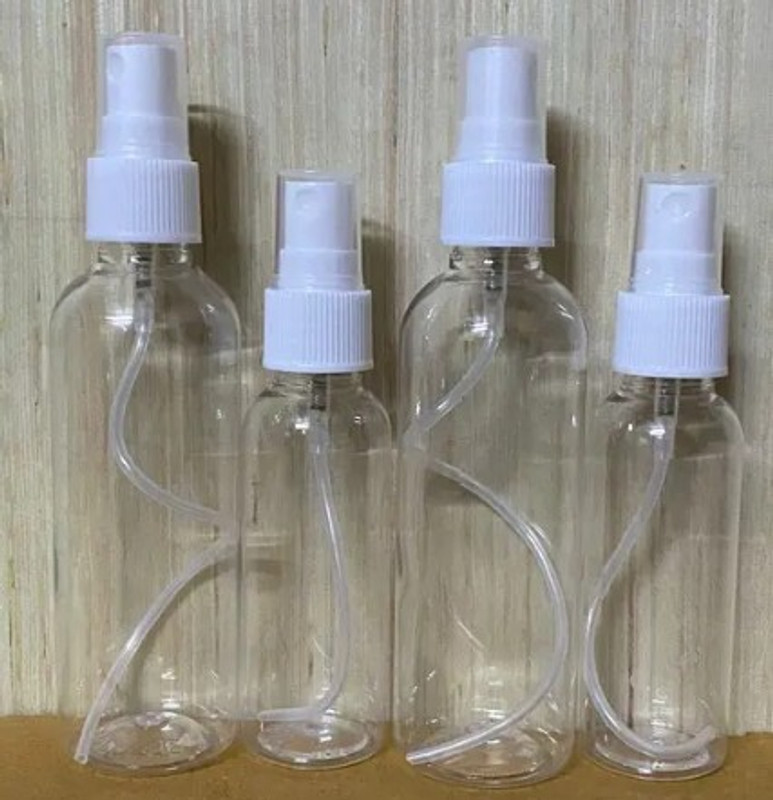 EverGlam Water Sprayer Bottle (100ML + 50ML Each )Makeup , travel, home 300 ml Plastic Spray Bottle(Pack of 4, White)