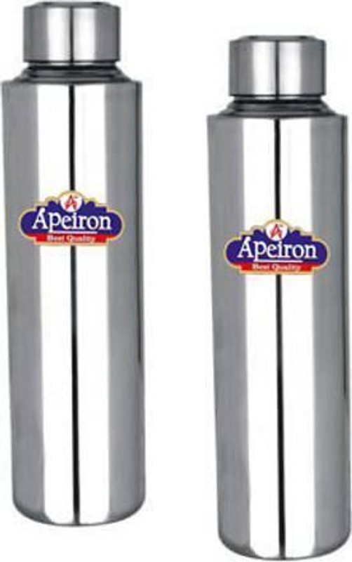 Apeiron Matt Fridge Bottle 1000 ml Steel Bottle(Pack of 4, Silver)