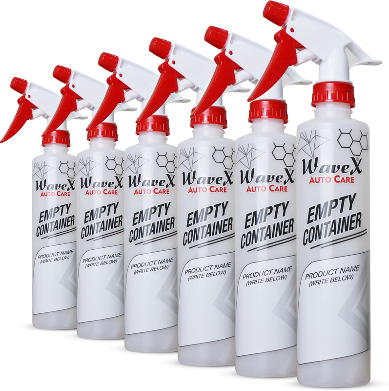 Wavex Empty Container Bottles 350 ml Plastic Spray Bottle(Pack of 6, White)