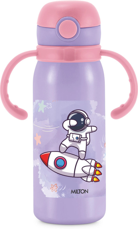 MILTON Fountain 650 Stainless Steel Water Bottle for Kids, 625 ml, Purple (Astronaut) 625 ml Stainless Steel Bottle(Pack of 1, Purple)