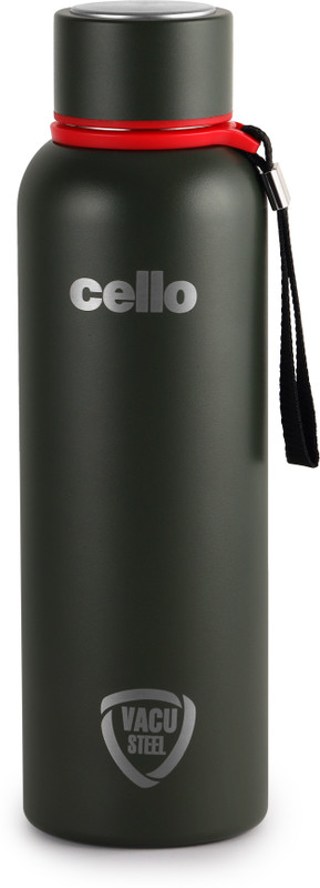 cello Duro Tuff Steel Kent DTP Coating Double Walled Stainless Steel 750 ml Steel Flask(Pack of 1, Green)