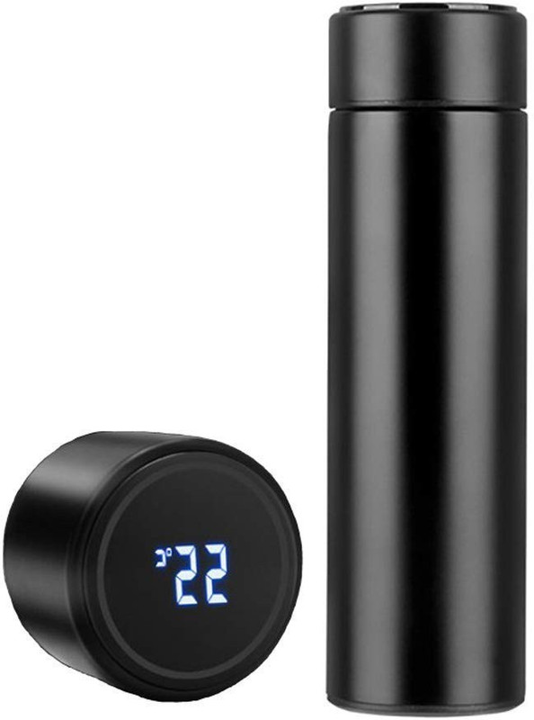 Liv Plus # TEMPATURE WATER BOTTLE WITH LED DISPLAY 500 ML MULTICOLOUR 500 ml Steel Flask(Pack of 1, Multicolor)