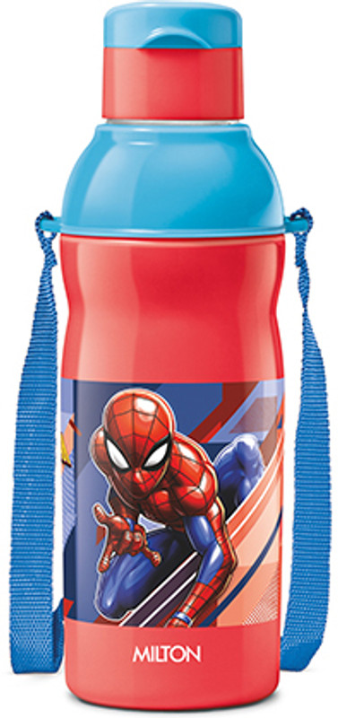 MILTON Marvel Kool Elite 600 Insulated Sipper Water Bottle (Spider - Man print) 492 ml Plastic Bottle(Pack of 1, Red)
