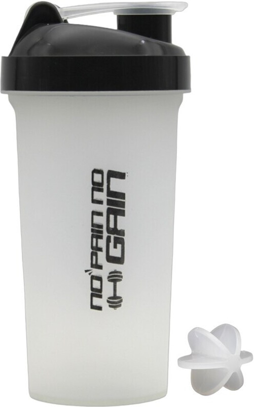Maracreations GYMSHAKER 500 ml Plastic Shaker(Pack of 1, White, Black)