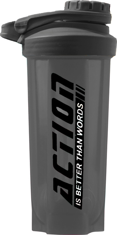 FIT FOCUS Shaker & Sipper Water Bottle with Motivational Sipper Bottle for Gym, Office 700 ml Plastic Shaker(Pack of 1, Grey)