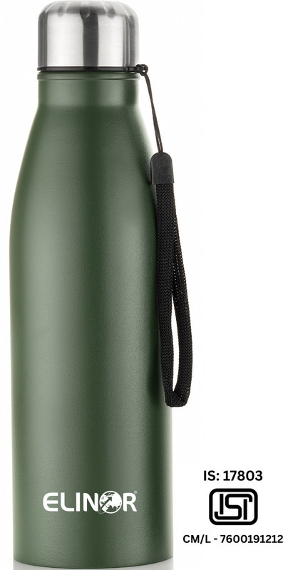 ELINOR SINGLE WALL STAINLESS STEEL BOTTLE LEAK-PROOF BOTTLE BPA-FREE STEEL BOTTLE 1000 ml Stainless Steel Bottle(Pack of 1, Green)