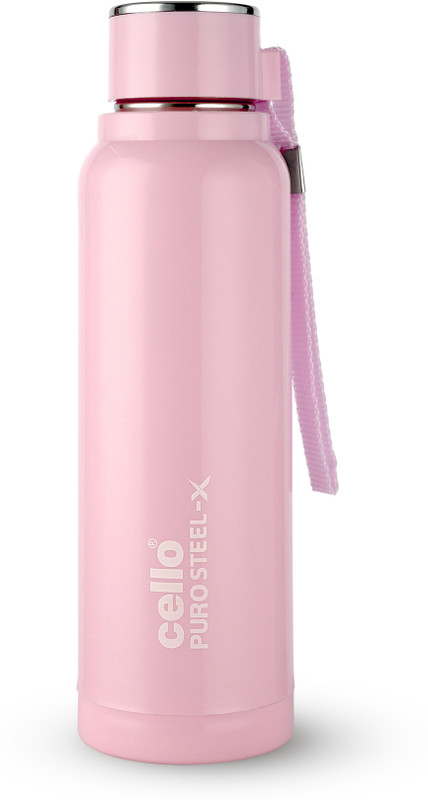 cello Puro Steel-X Benz 600 Insulated Inner Steel Outer Plastic Water Bottle, 520 ml Plastic Bottle(Pack of 1, Pink)