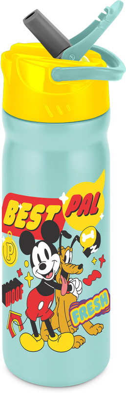 MILTON Disney Max 600 Sipper Stainless Steel 500 ml Water Bottle ISI Certified, Green 500 ml Stainless Steel Bottle(Pack of 1, Green)
