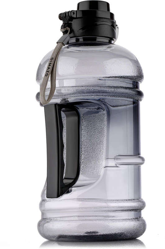 DIMAZOFLY Gym Gallon Bottle for Men 2 Litre 2000 ml Plastic Bottle(Pack of 1, Black)