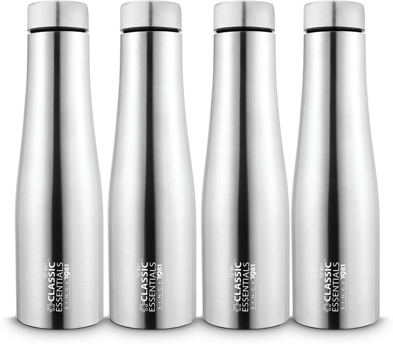 Classic Essentials Stainless Steel Puro Water Bottle 1000ml(Pack of 3) 1000 ml Steel Bottle(Pack of 3, Silver)