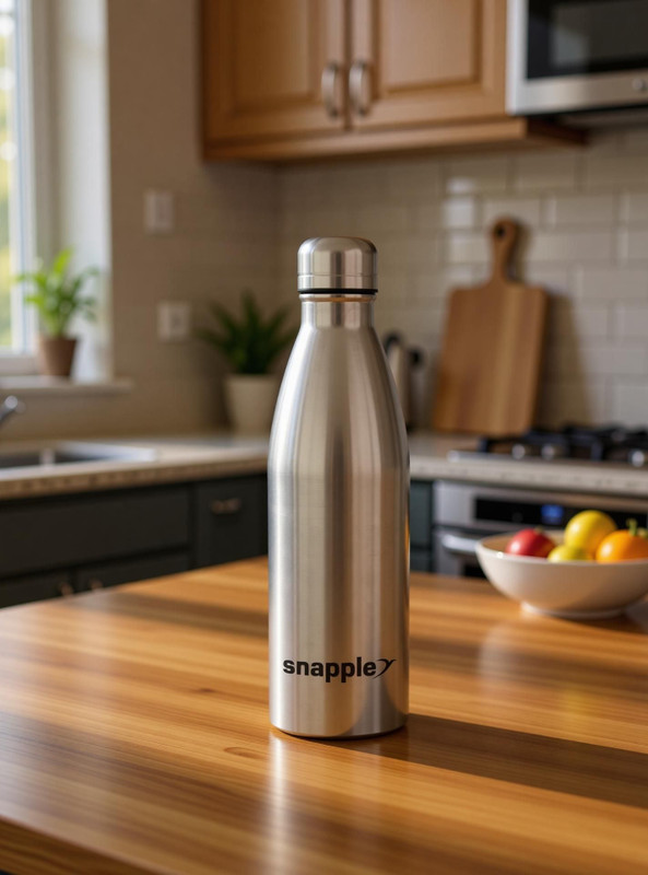 Snapple TAG Stainless Steel Water Bottle Single Wall ISI Certified 1000 ml Steel Bottle(Pack of 1, Silver)