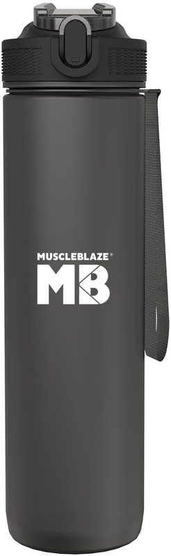 MUSCLEBLAZE Sipper Bottle for Adults & Kids, BPA-Free & Leakproof 1000 ml Plastic Sipper(Pack of 1, Black)