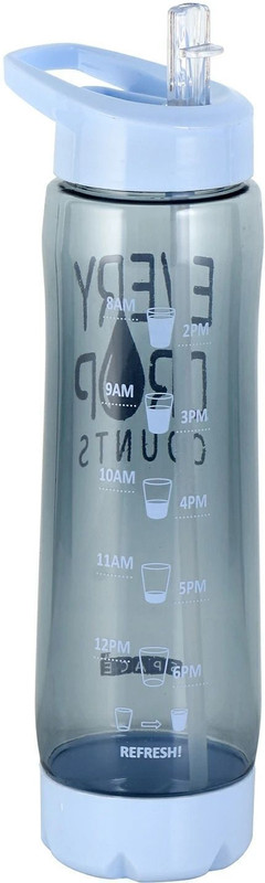 ABD Oreo Sipper 900ML Time Marker water bottle (Blue, Pack of 1) 900 ml Plastic Sipper(Pack of 1, Blue)